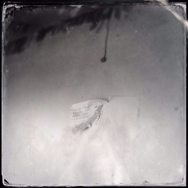 Shopping List and Light | house of the saint | Santo Domingo Xenacoj, Guatemala | October 2014