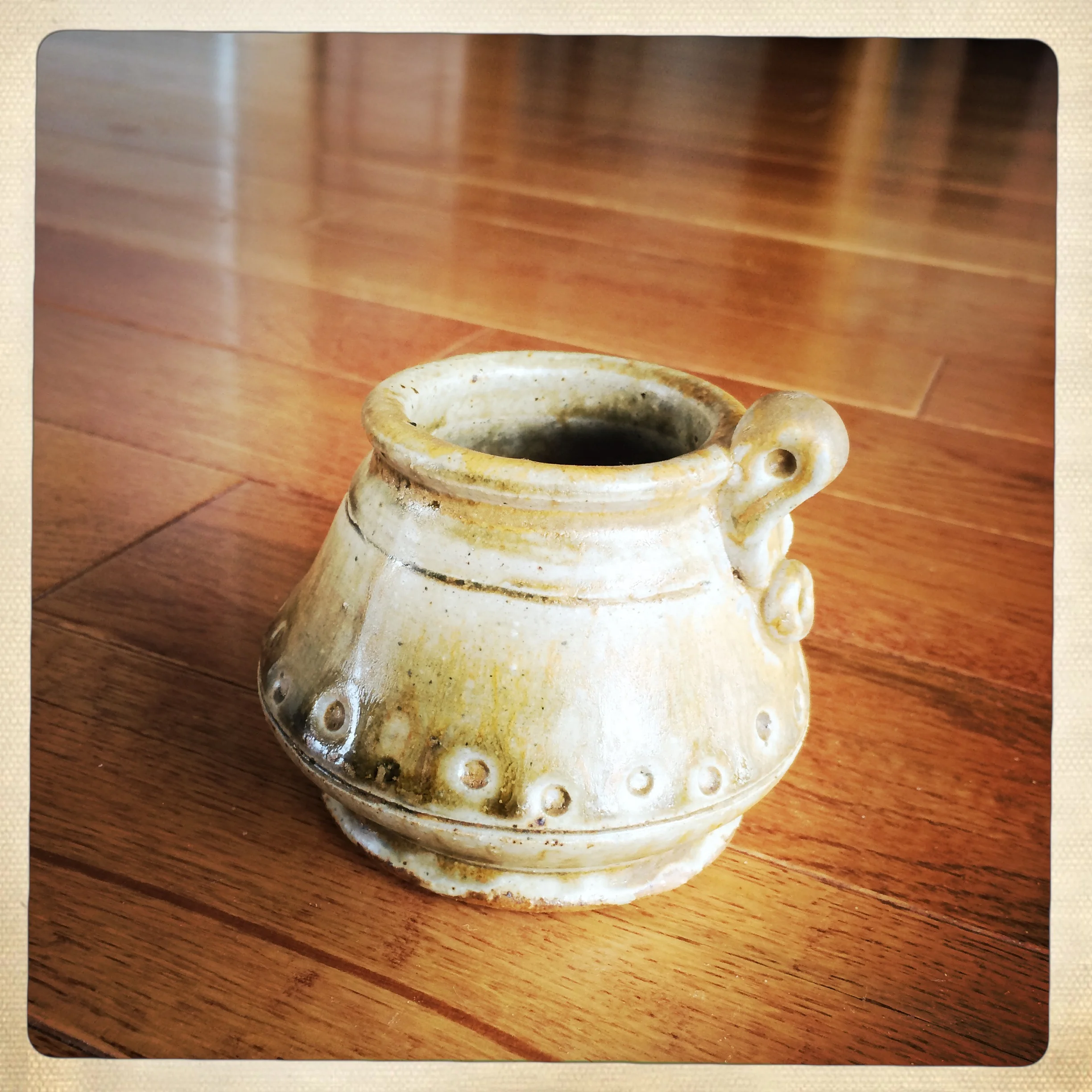  Stoneware handcup,&nbsp;ash glaze 