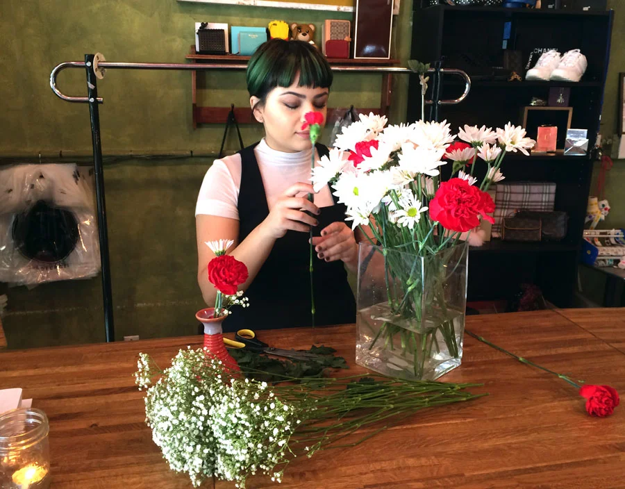 Opposite of Wallflower. Arranging and discovering a hidden talent. I love it when people surprise themselves. 