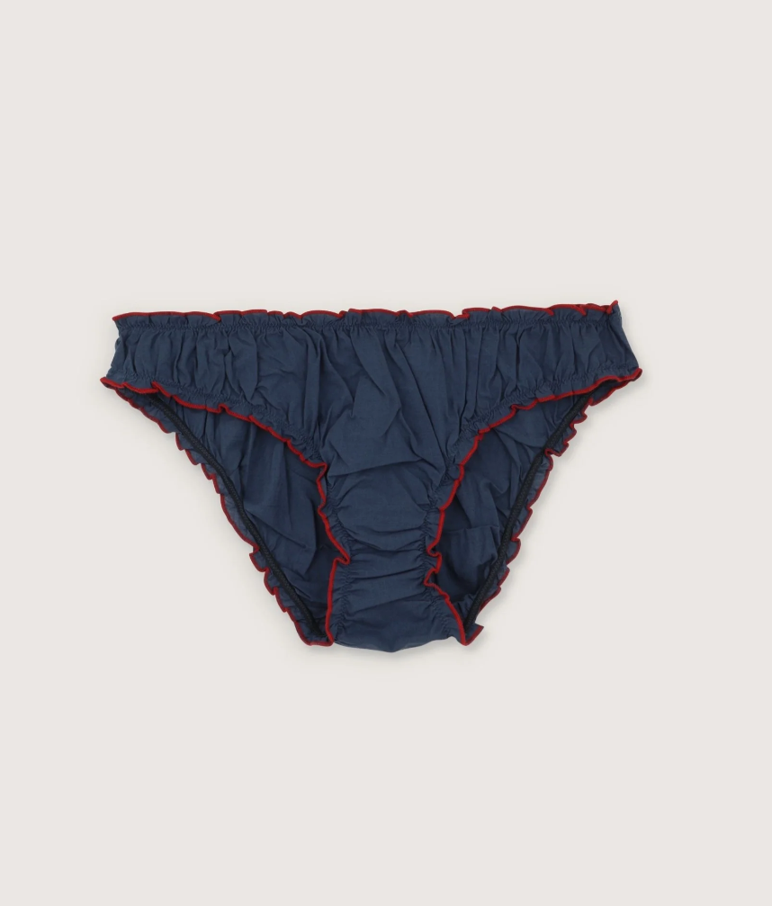 Scarlette Ateliers Bonnie Panty White Indigo Red Borders