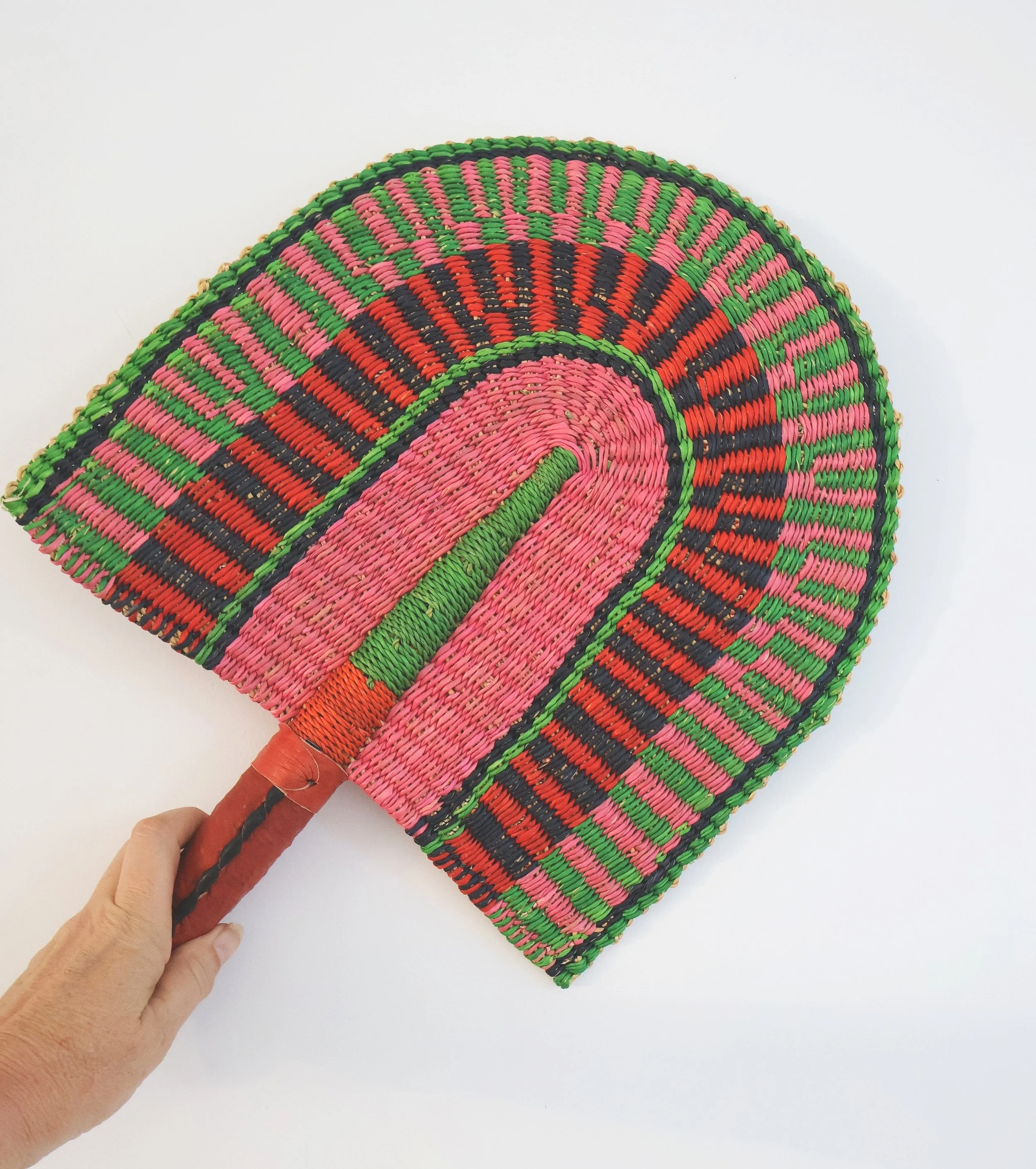 Bolgatanga Handwoven Semioval Fan #1