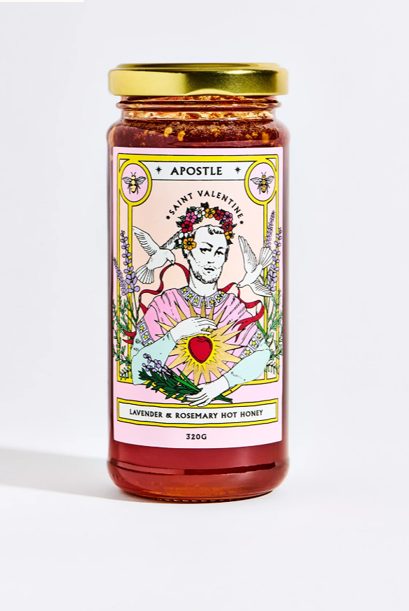 Apostle Saint Valentine - Lavender & Rosemary Hot Honey 320g
