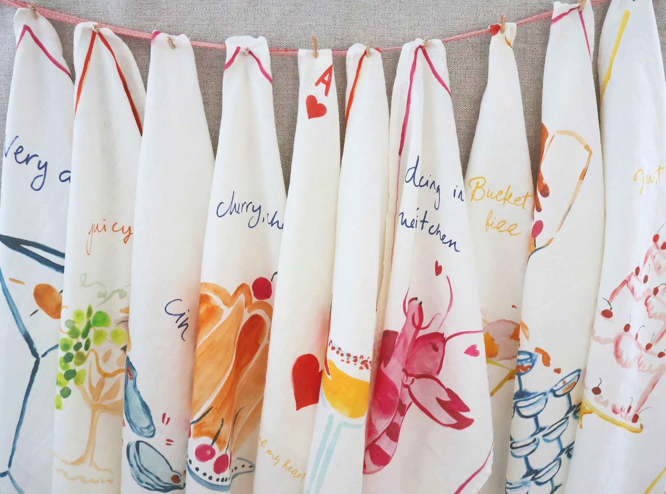 Dinette "The Tower" Linen Tea Towel