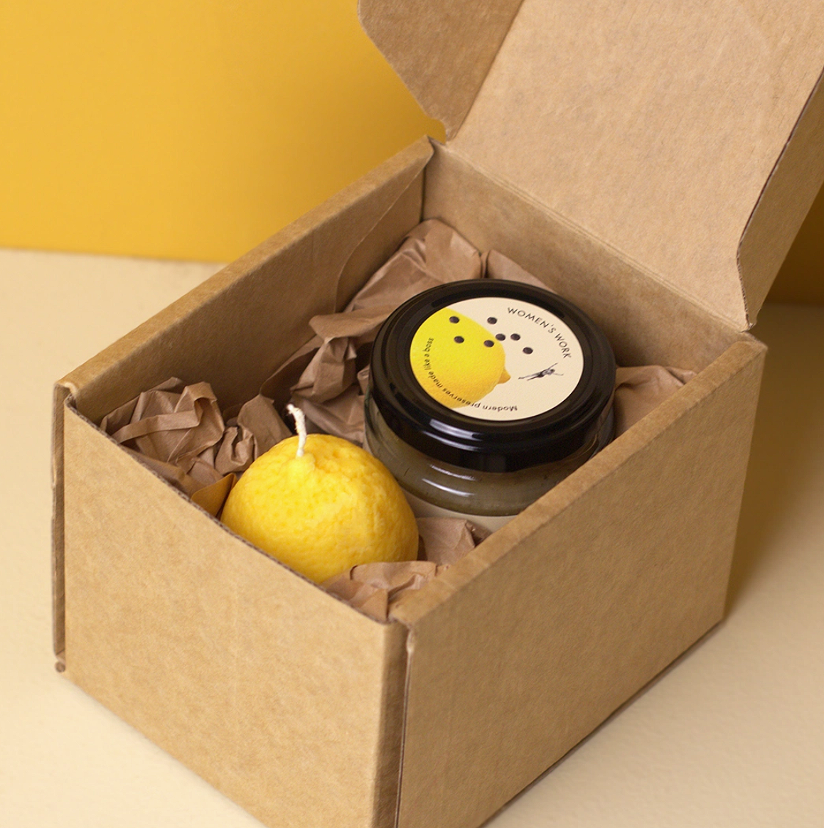Women's Work Two Lemons - A Relish & Candle Gift Set (115g)