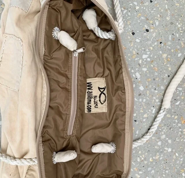 Ali Lamu Natural Flame Red Octopus Weekender Bag