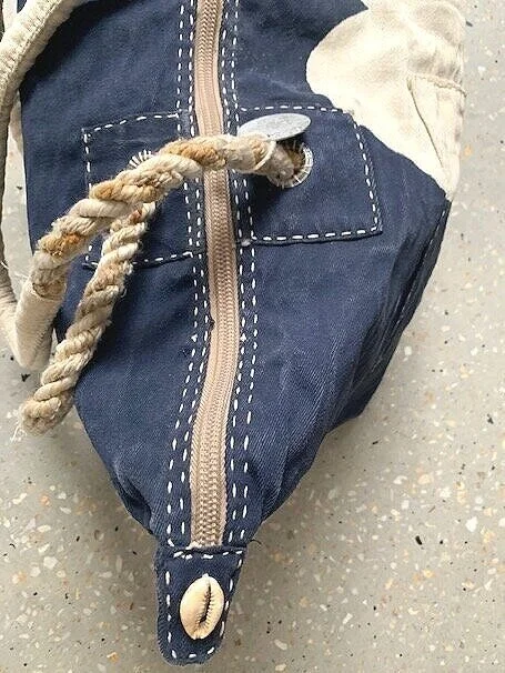 Ali Lamu Midnight Blue Natural Heart Weekender Bag