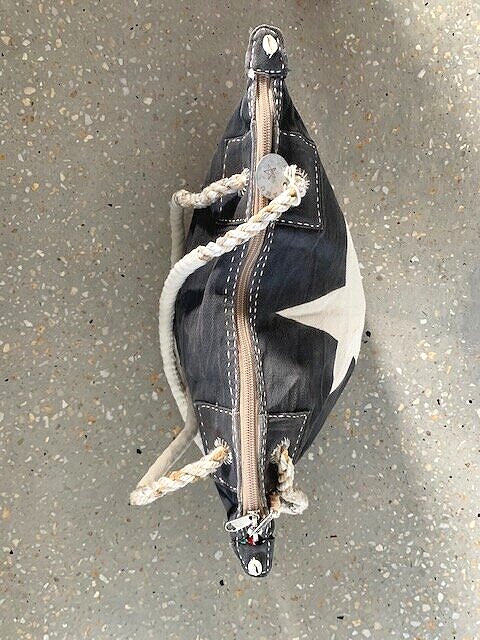 Ali Lamu Charcoal Natural Star Weekender Bag  
