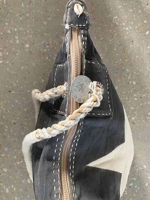 Ali Lamu Charcoal Natural Star Weekender Bag  