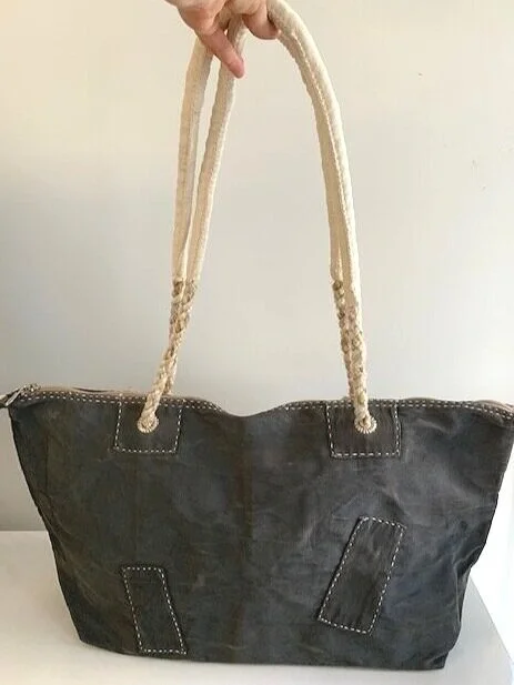 Ali Lamu Charcoal Natural Star Weekender Bag  