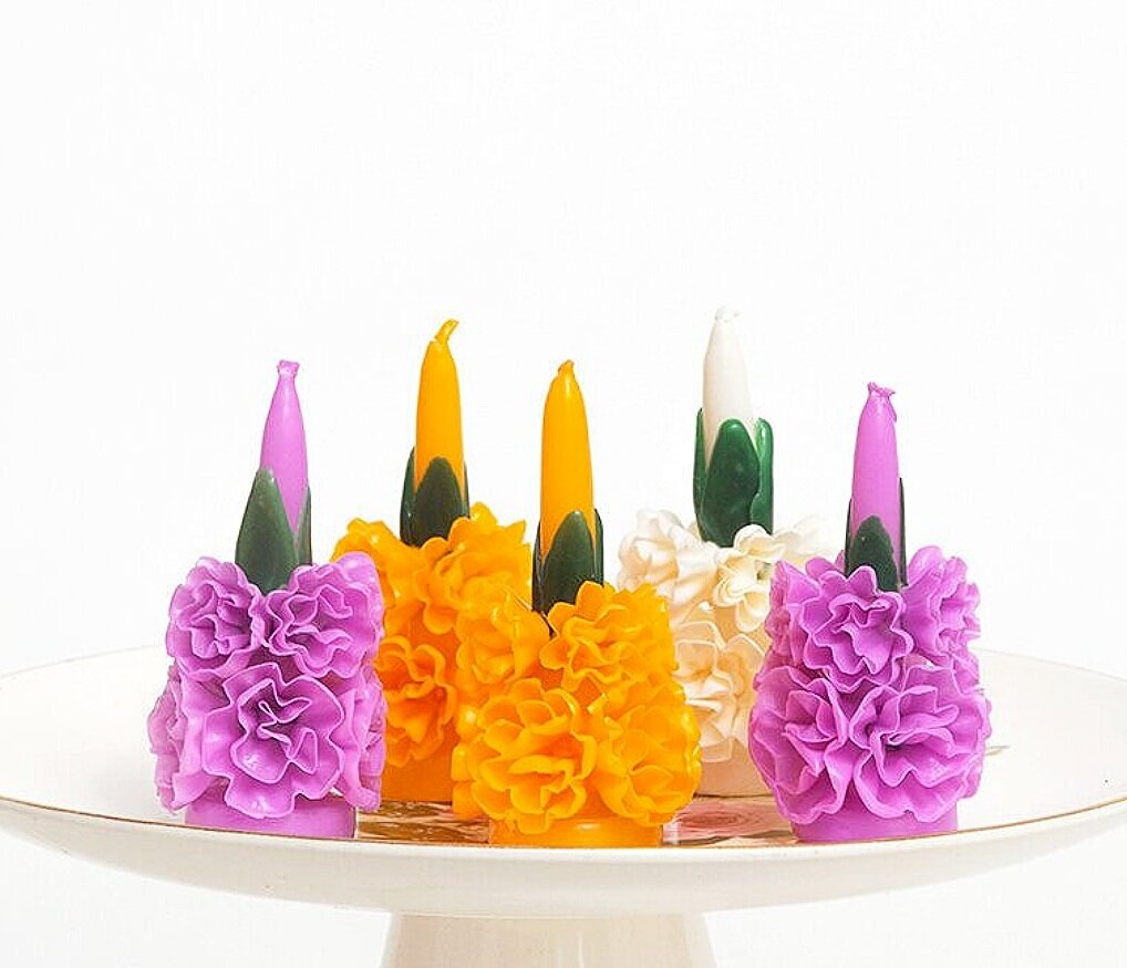 Oaxacan Crema Floral Mini Candle
