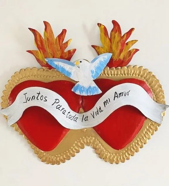 Metal Large Double Heart Paloma 
