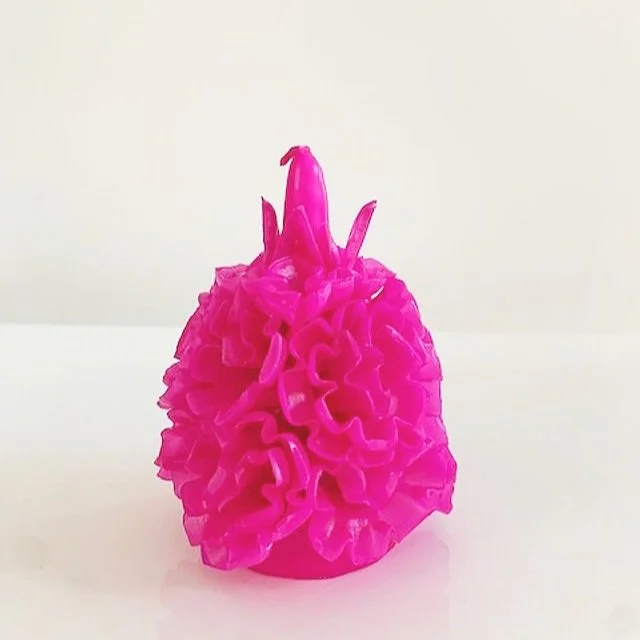 Guanajuato Pom Pom Candle Fuchsia 