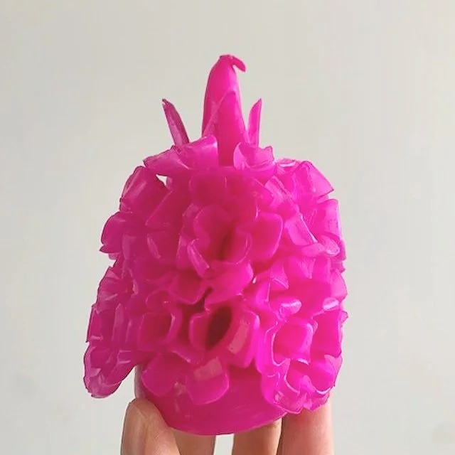 Guanajuato Pom Pom Candle Fuchsia 