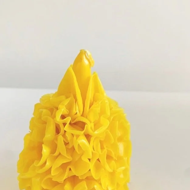 Guanajuato Pom Pom Candle Yellow