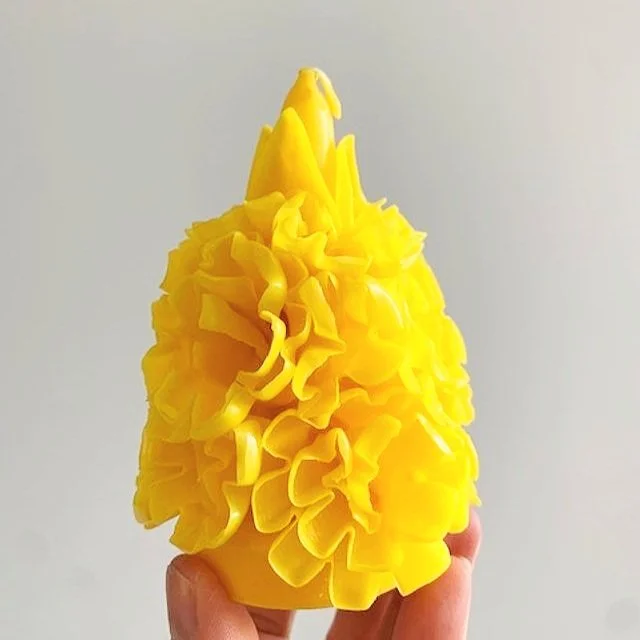 Guanajuato Pom Pom Candle Yellow