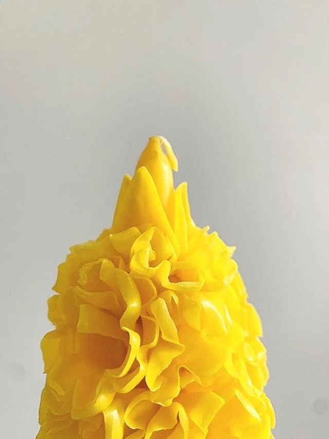 Guanajuato Pom Pom Candle Yellow