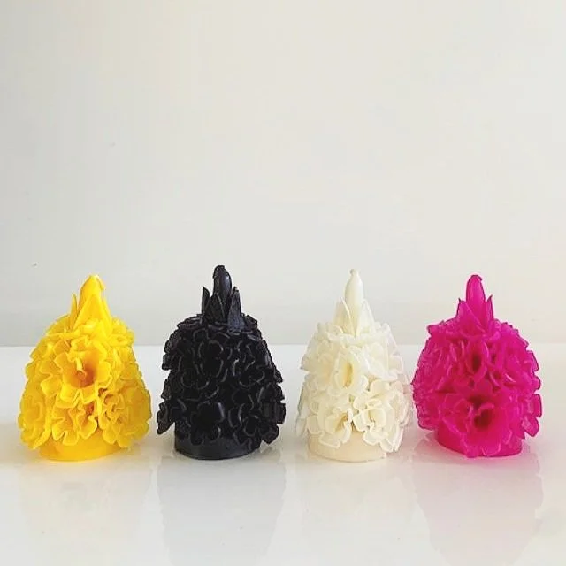 Guanajuato Pom Pom Candle Yellow