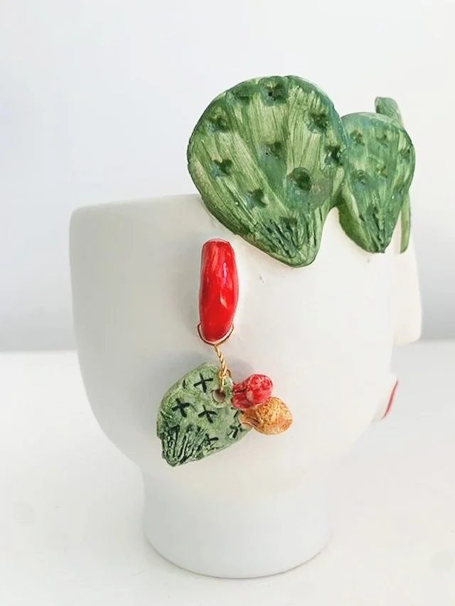 Patrizia Italiano Carmelina with Prickly Pear Seller Vessel    