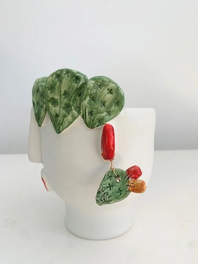 Patrizia Italiano Carmelina with Prickly Pear Seller Vessel    
