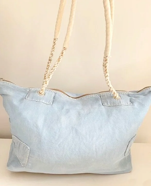 Ali Lamu Morning Blue Natural SAIL Weekender Bag      