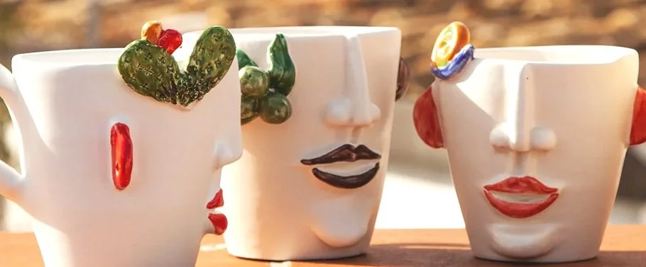 Patrizia Italiano Carmelina with Prickly Pear Seller Vessel