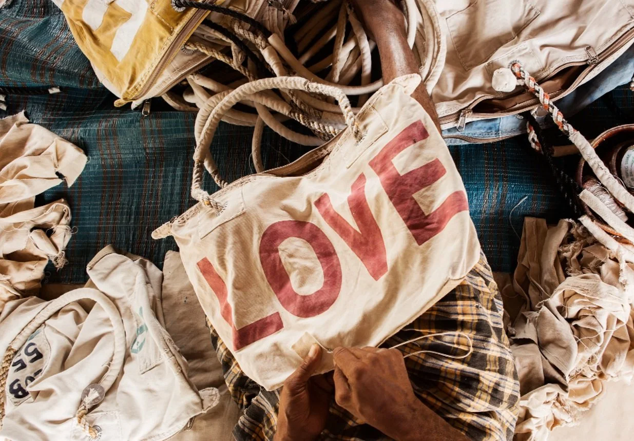 Ali Lamu Charcoal Natural Star Weekender Bag
