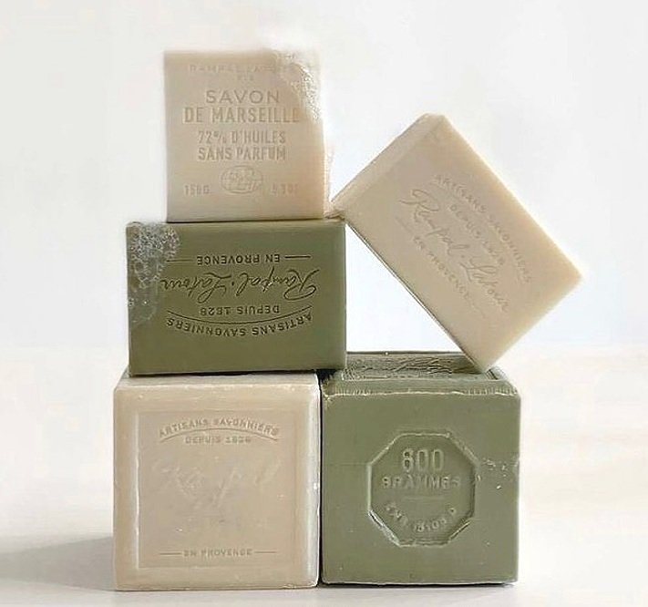 Rampal Latour –Savon de Marseille Traditional Square Soap – White with 100% Pure Vegetable Oil