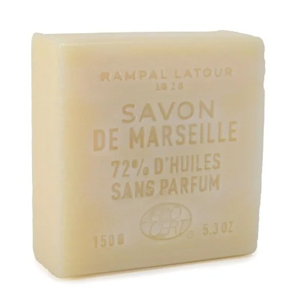 Rampal Latour –Savon de Marseille Traditional Square Soap – White with 100% Pure Vegetable Oil