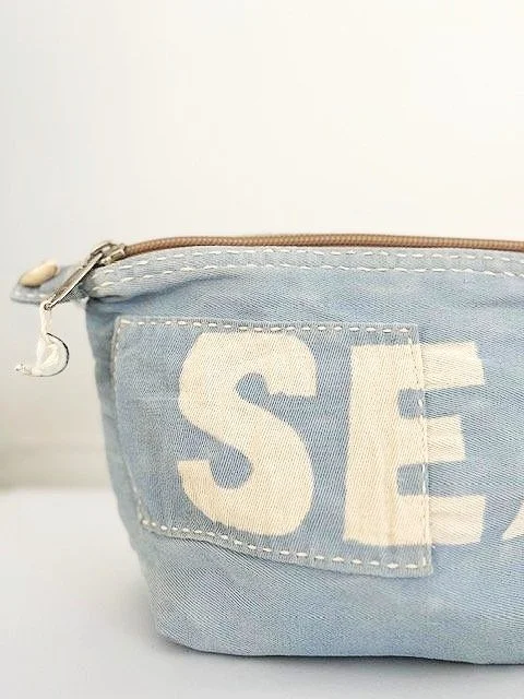 Ali Lamu Large Morning Blue Natural SEA Clutch