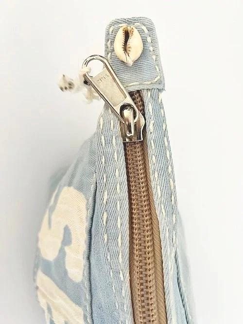 Ali Lamu Large Morning Blue Natural SEA Clutch