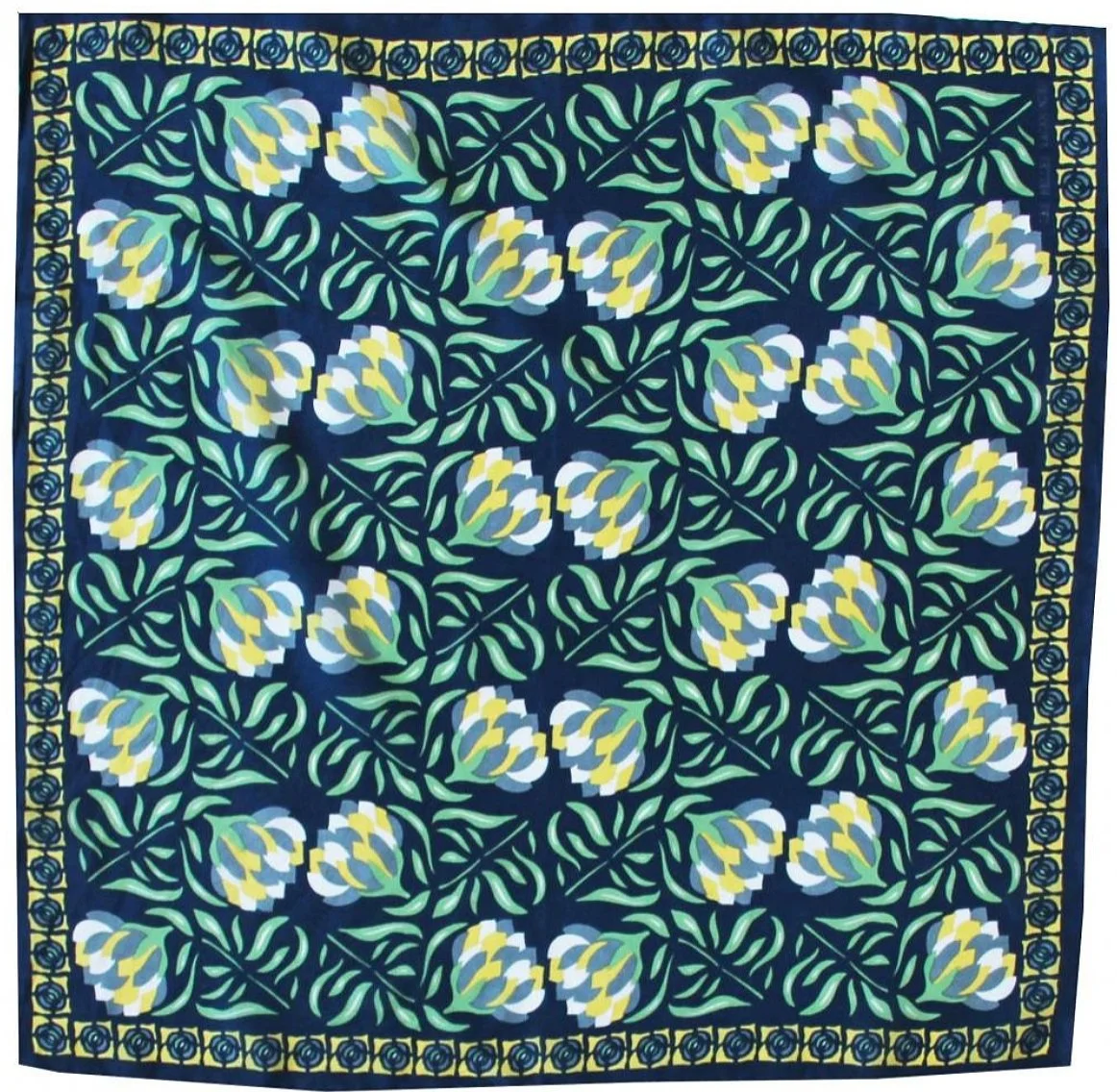 Les Belles Vagabondes Mini Scarf Bergamote - Marine/ Navy