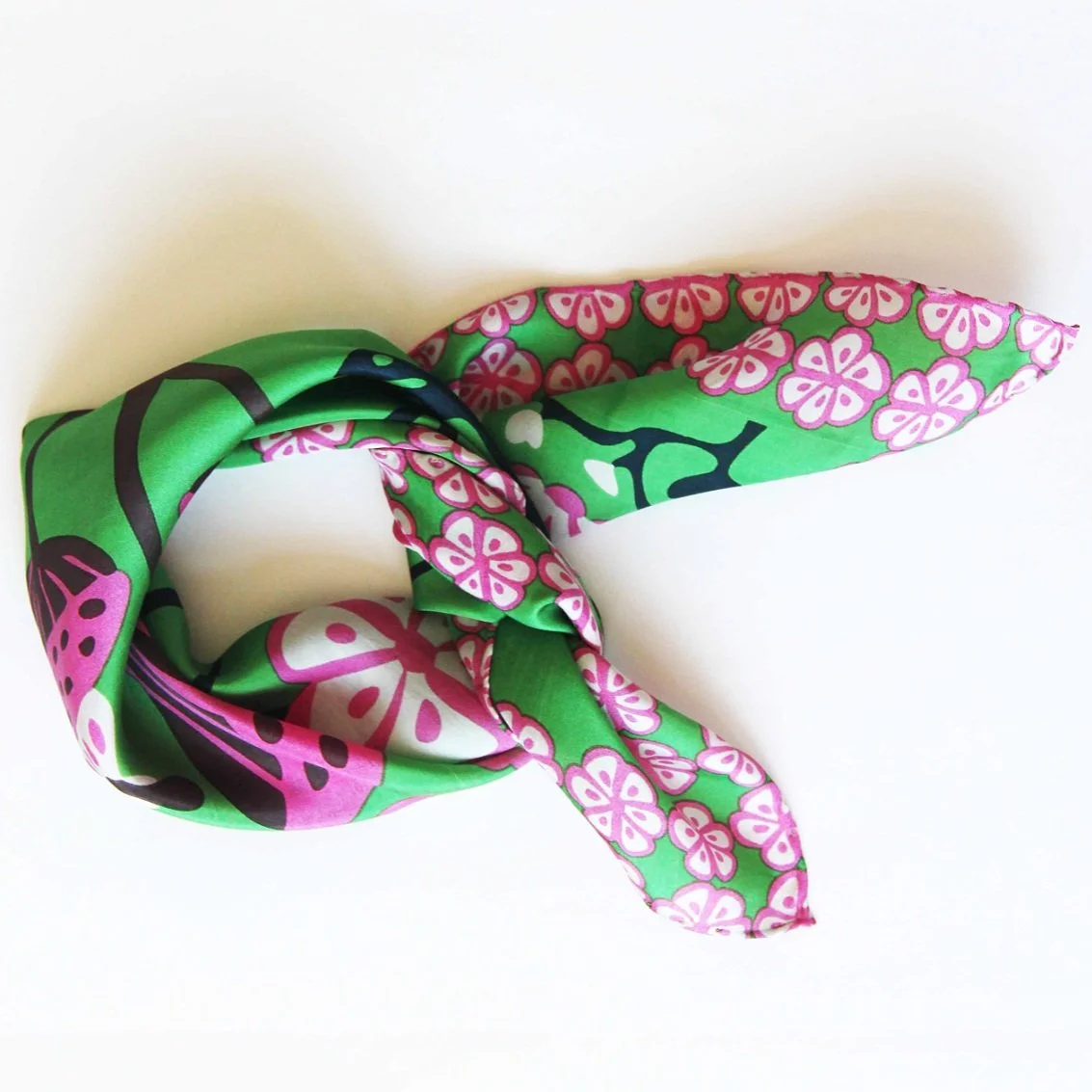 Les Belles Vagabondes Mini Scarf Alice -Green