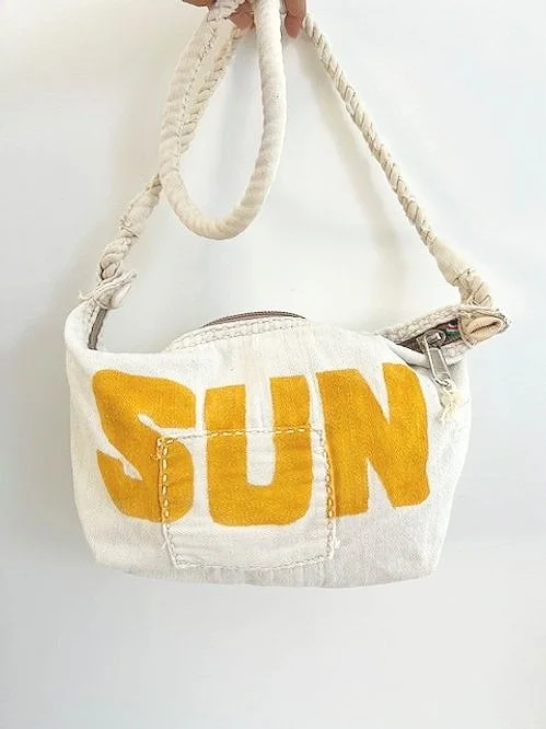 Ali Lamu Large Natural Tibet Yellow SUN Cross Body