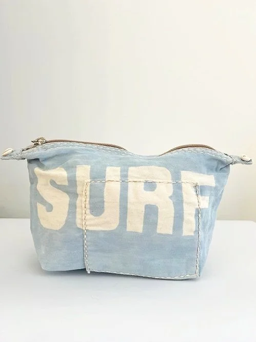 Ali Lamu Large Morning Blue Natural SURF Clutch