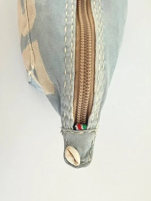 Ali Lamu Large Morning Blue Natural SURF Clutch