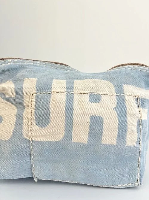 Ali Lamu Large Morning Blue Natural SURF Clutch