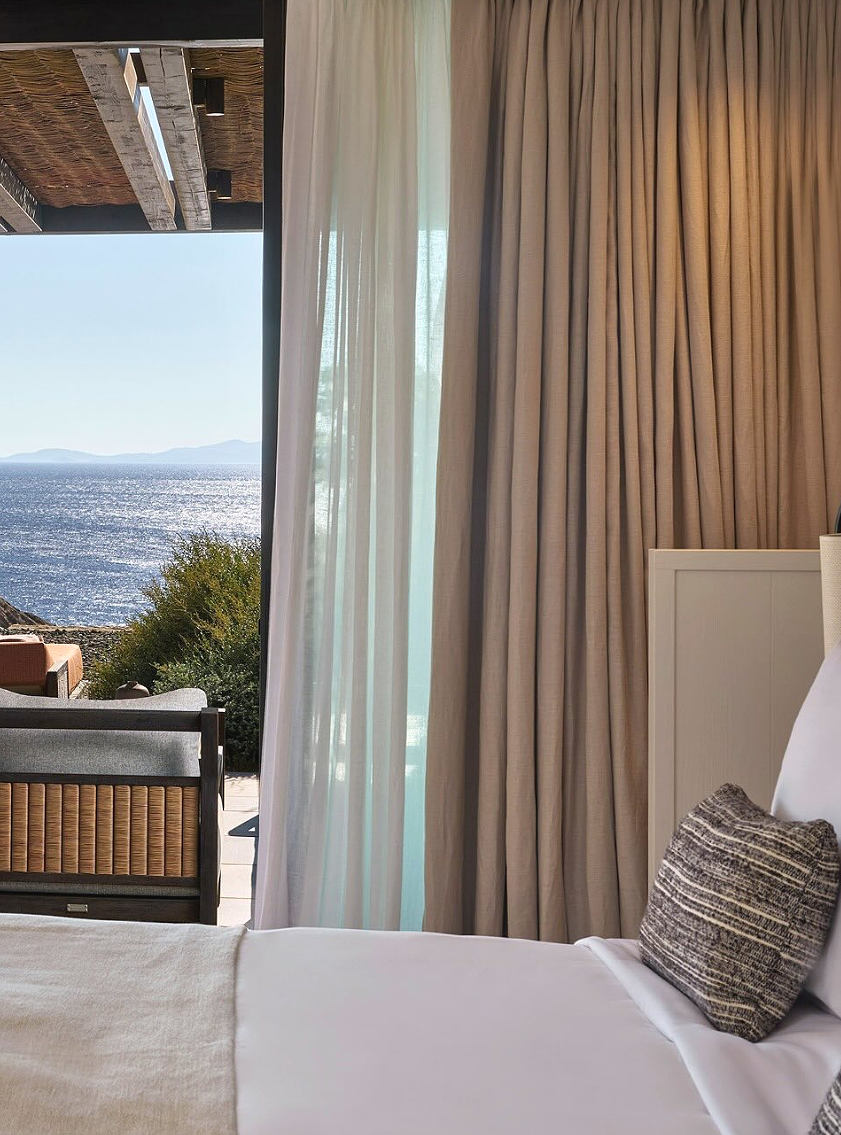 Elite Family Suite terrace at Odera Tinos