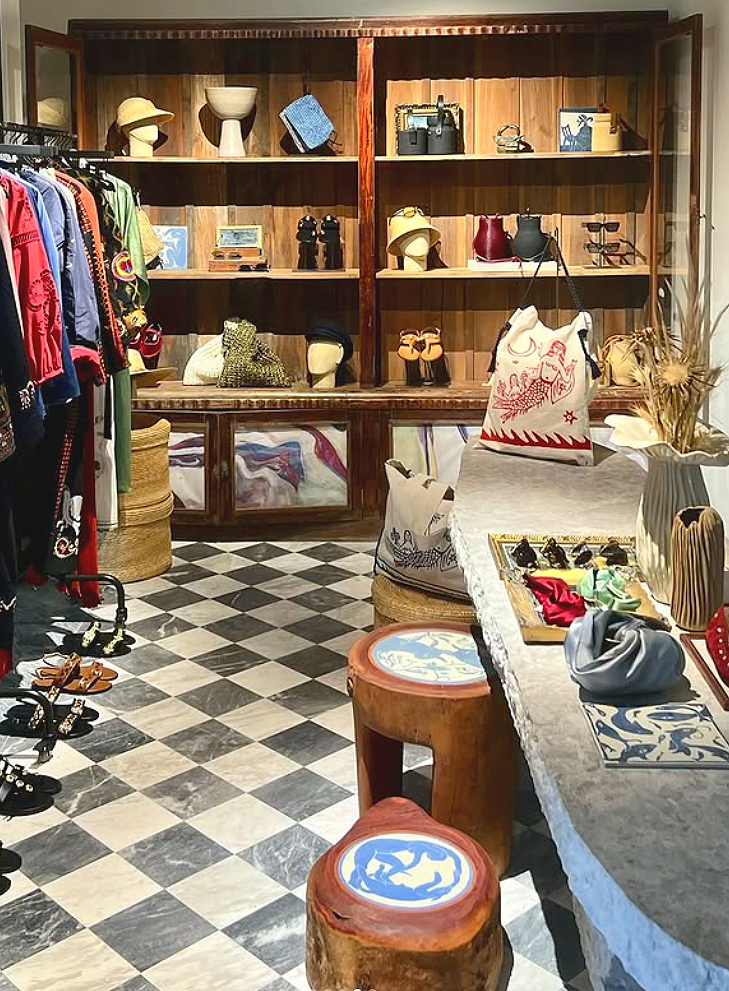 Design‑led boutique at Odera Tinos featuring local artisan pieces