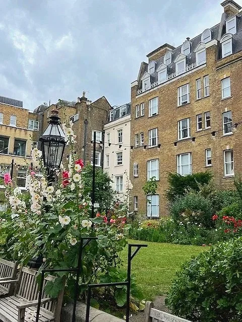 St Paul’s Church garden in Covent Garden in July