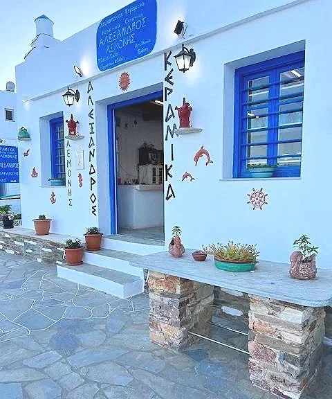 Traditional Sifnos pottery workshop with handmade Cycladic ceramics