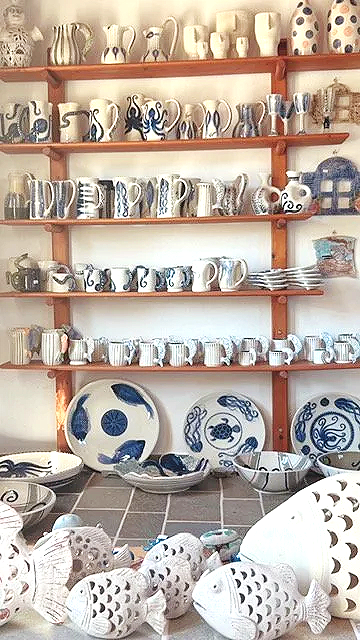 Traditional Sifnos pottery workshop with handmade Cycladic ceramics