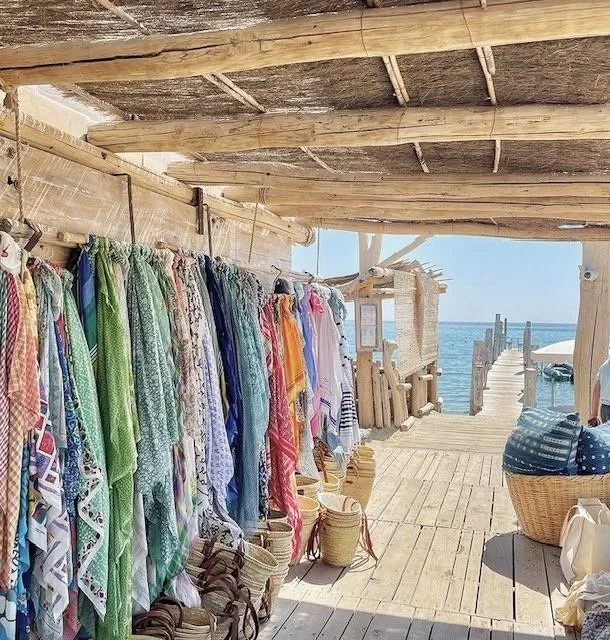 Club 55 striped linens boutique Saint‑Tropez