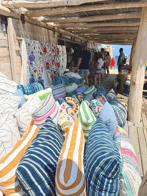 Club 55 striped linens boutique Saint‑Tropez