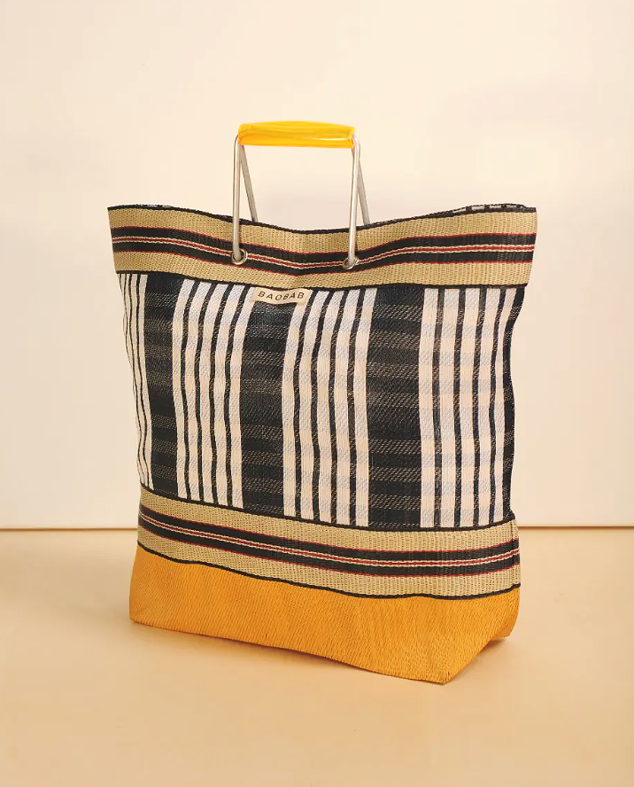 BAOBAB Lolia Nylon Tote Bag -Black & Orange
