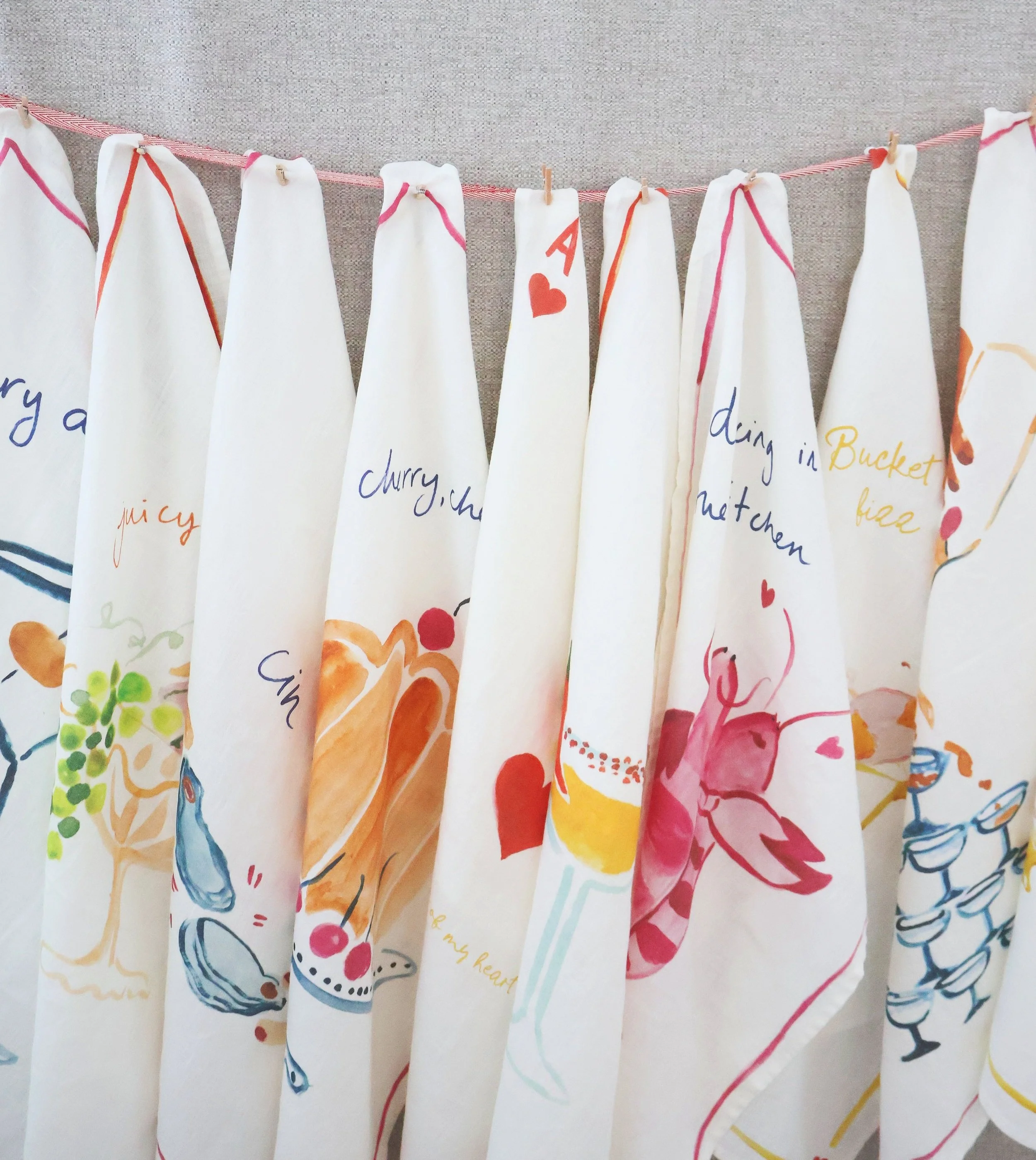 Dinette "Spicy Margs" Linen Tea Towel