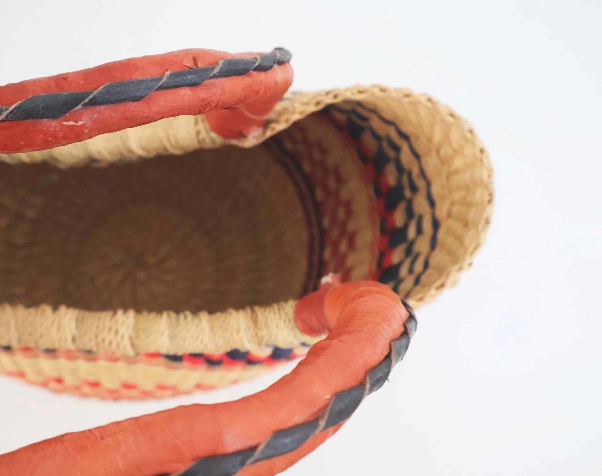 Bolgatanga Handwoven Colourful UShopper Basket- Small #2
