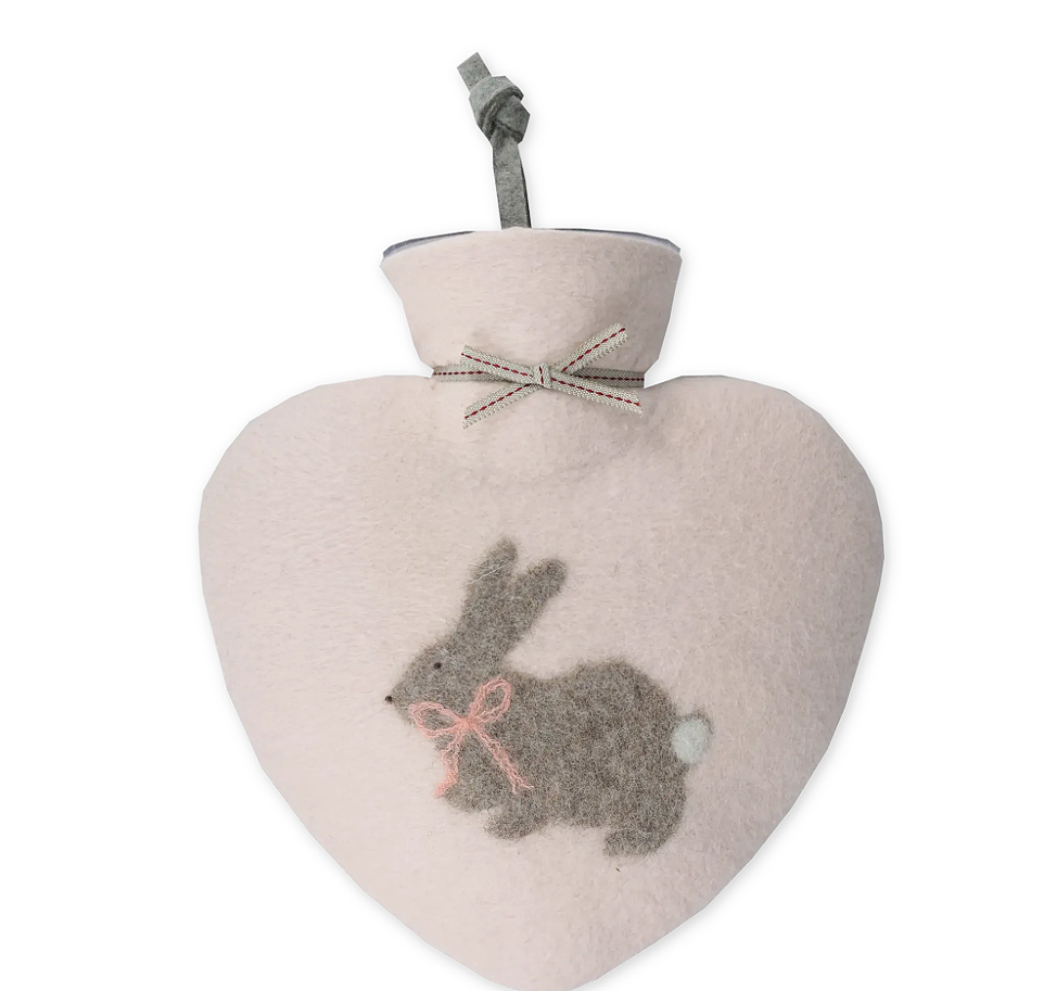 WärmeWunder Heart Hot Water Bottle- Bunny Blossom