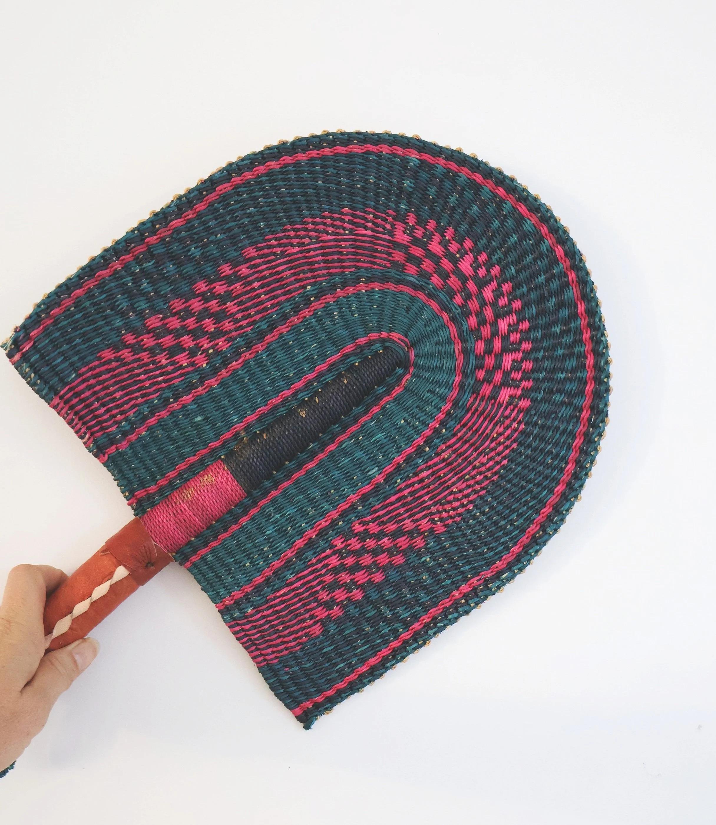 Bolgatanga Handwoven Semioval Fan #2