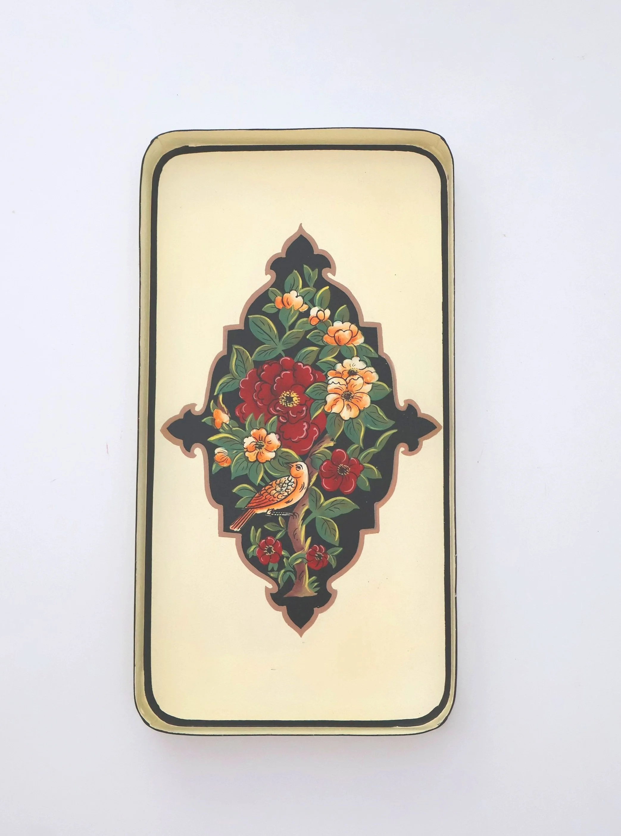 Les Ottomans Hand painted Iron Tray-Forest Bathing