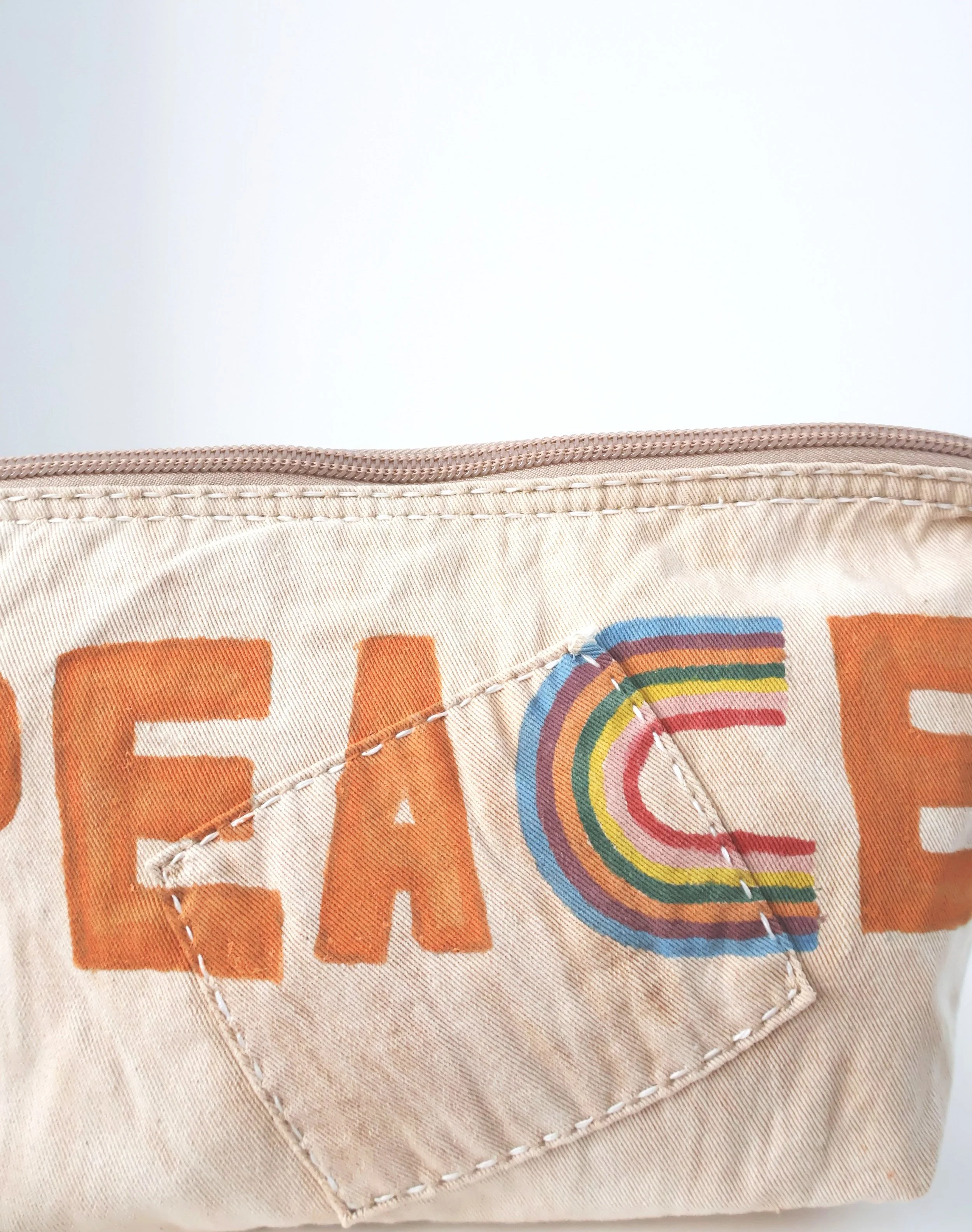 Ali Lamu X Esplora Large PEACE X RAINBOW Clutch -DoubleSided (Copy)